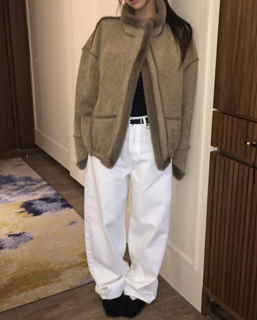 EOMPIT韓國代購㊣女士新款人氣時尚25秋冬職業休閑推薦夾克EOMPIT夾克