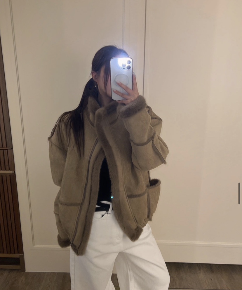 EOMPIT韓國代購㊣女士新款人氣時尚25秋冬職業休閑推薦夾克EOMPIT夾克圖色1