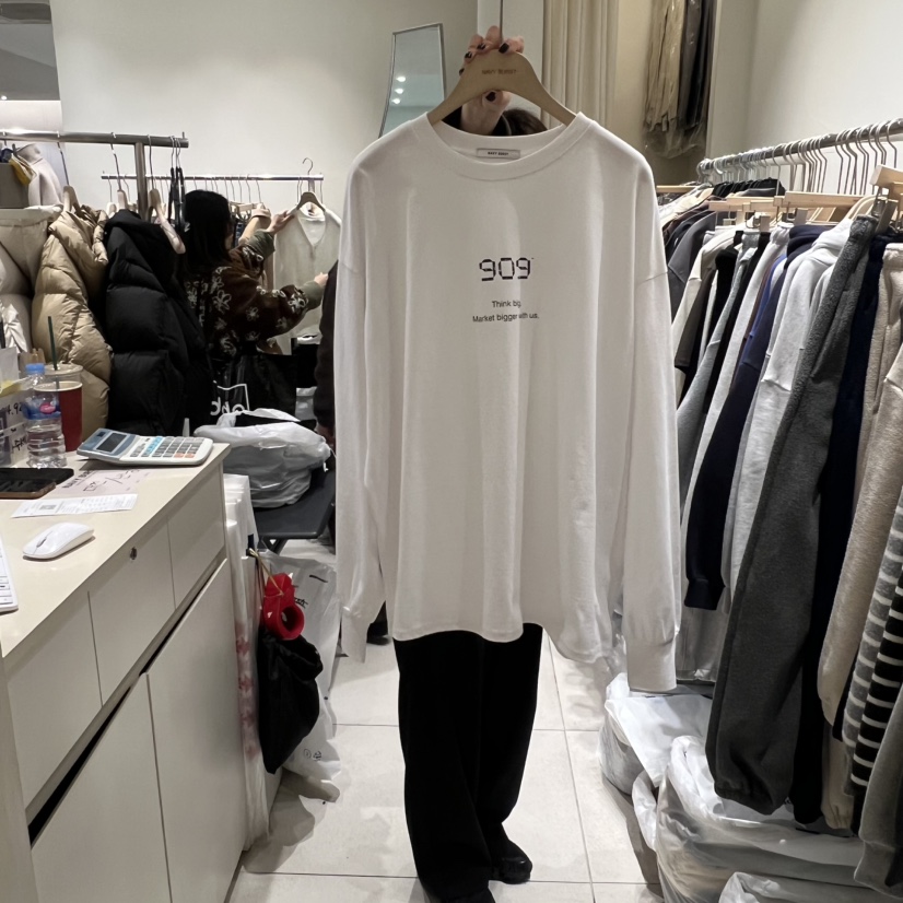 NAVYBURST東大門㊣代購女裝新品真品推薦25秋冬休閑長袖T恤NAVY BURST長袖T恤圖色1