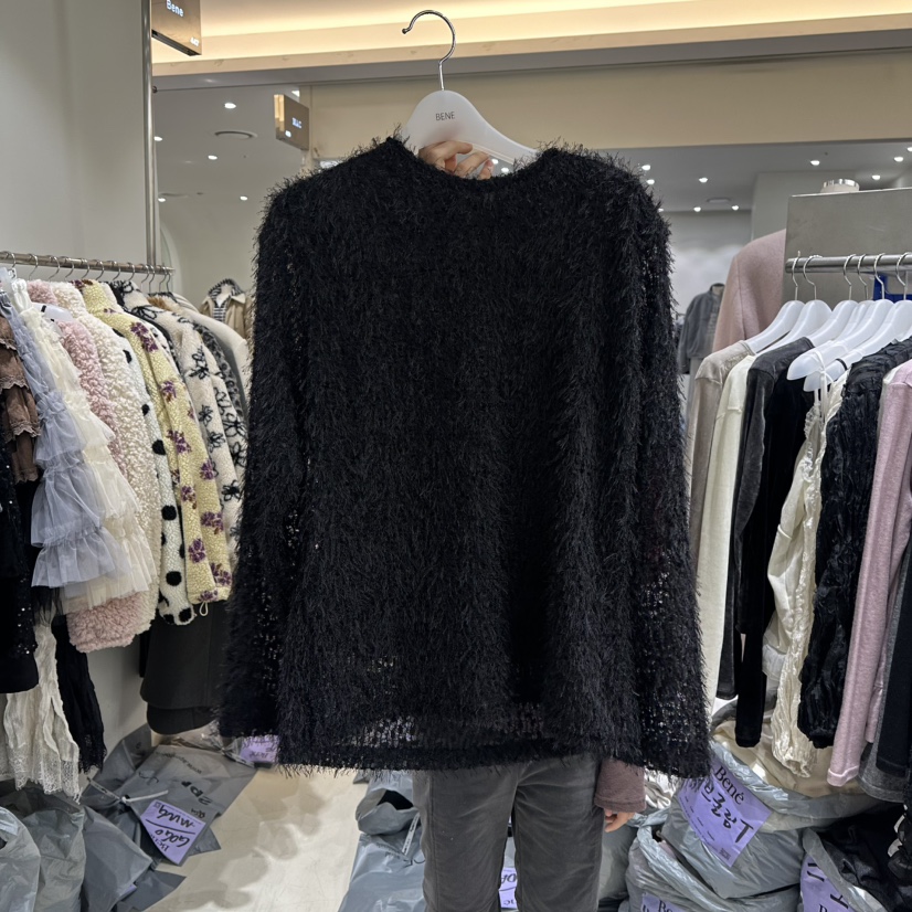 BENE韓國直郵㊣女士新品休閑人氣時尚25秋冬職業推薦長袖T恤BENE長袖T恤圖色2