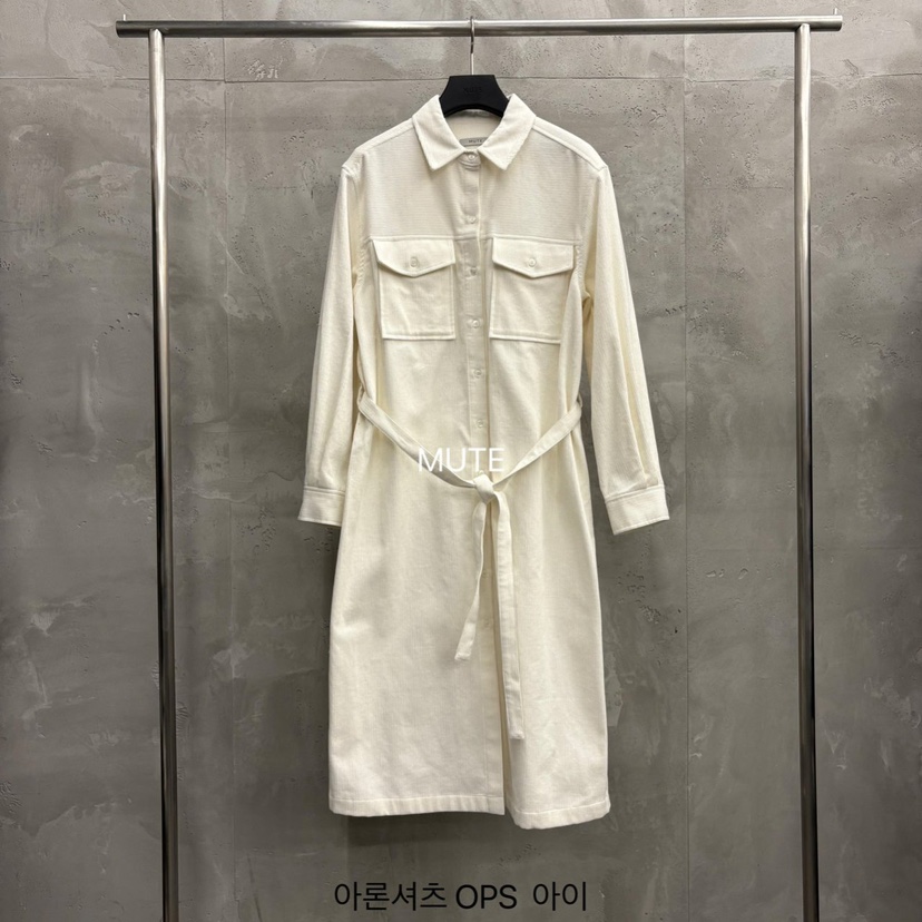 MUTE-P韓國直郵㊣女裝新款時尚熱賣人氣真品休閑連衣裙含腰帶MUTE連衣裙圖色1
