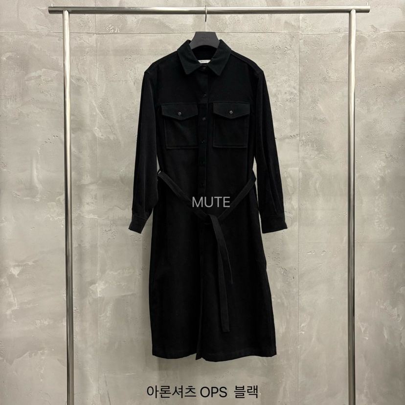 MUTE-P韓國直郵㊣女裝新款時尚熱賣人氣真品休閑連衣裙含腰帶MUTE連衣裙圖色4