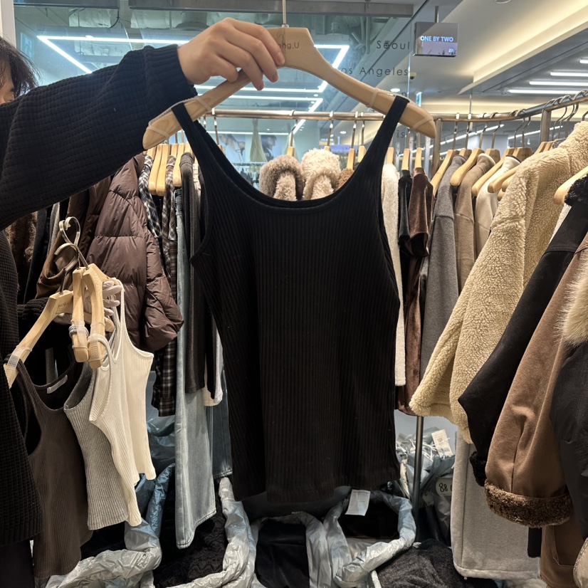 HONG.U東大門㊣直郵女士新品人氣真品休閑25秋冬職業吊帶背心HONG.U吊帶/背心圖色4