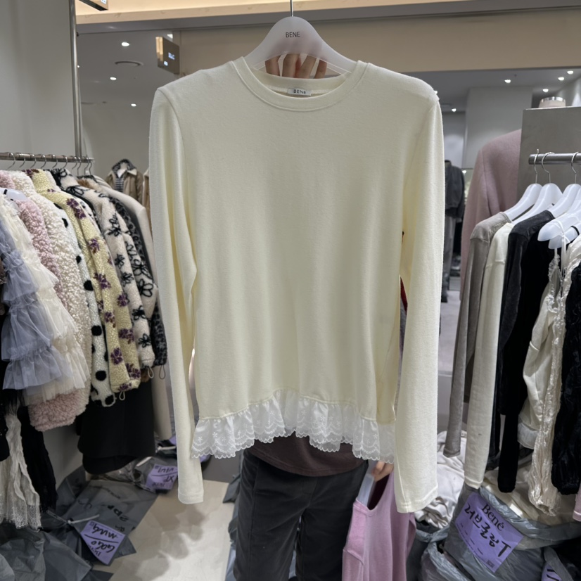 BENE東大門㊣實拍女裝新款推薦職業真品人氣休閑熱賣長袖T恤BENE長袖T恤圖色2