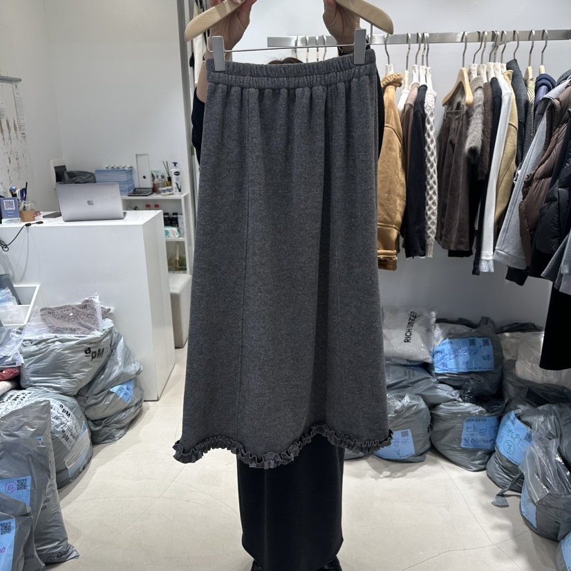 RICH SISTER東大門㊣直郵女裝新品真品推薦休閑職業長裙加絨RICH SISTER長裙圖色1