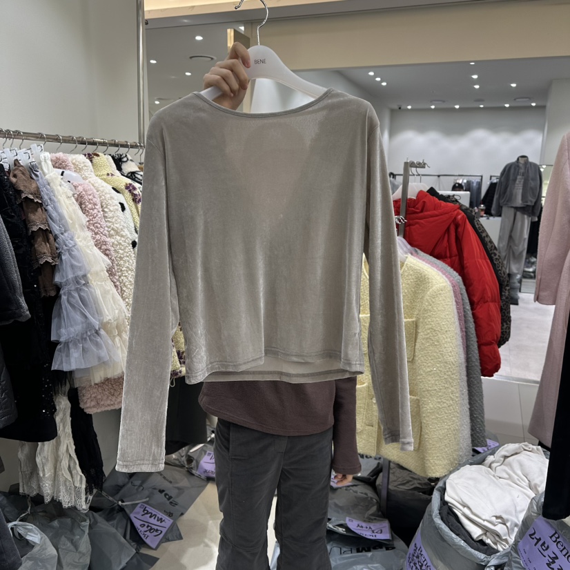 BENE韓國直郵㊣女士新品人氣休閑時尚職業熱賣推薦25秋冬長袖T恤BENE長袖T恤圖色2