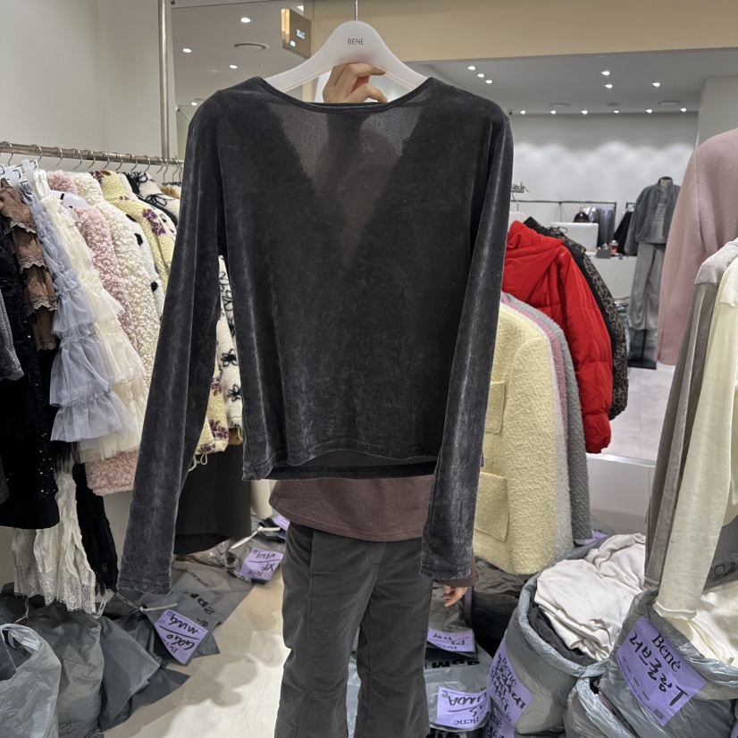 BENE韓國直郵㊣女士新品人氣休閑時尚職業熱賣推薦25秋冬長袖T恤BENE長袖T恤圖色4