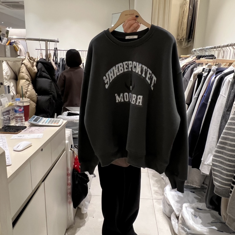 NAVYBURST東大門㊣實拍女裝新款時尚休閑25秋冬人氣衛衣加絨NAVY BURST衛衣圖色2