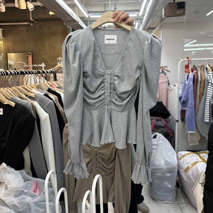 SAGE BRUSH韓國直郵㊣女士新品職業人氣真品推薦25秋冬長袖T恤SAGE BRUSH長袖T恤圖色3