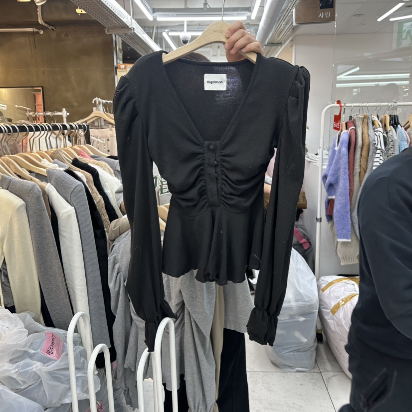 SAGE BRUSH韓國直郵㊣女士新品職業人氣真品推薦25秋冬長袖T恤SAGE BRUSH長袖T恤圖色4