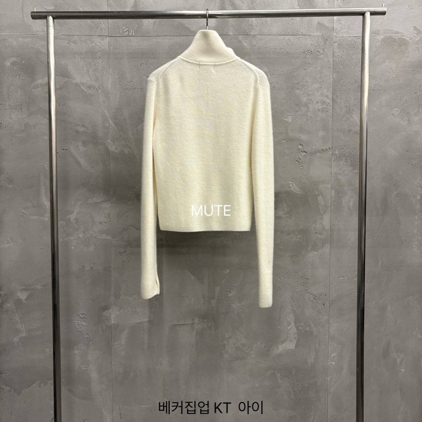 MUTE-P東大門㊣實拍女士新品25秋冬真品熱賣職業針織衫拉鏈MUTE針織衫