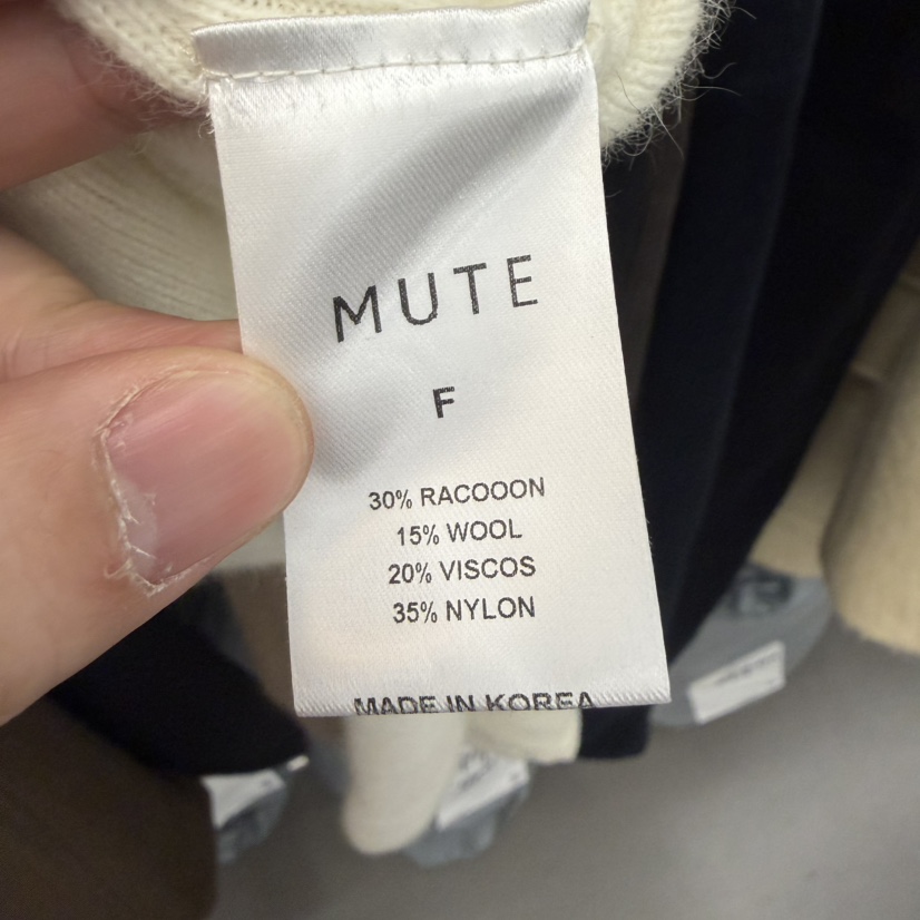 MUTE-P東大門㊣實拍女士新品25秋冬真品熱賣職業針織衫拉鏈MUTE針織衫