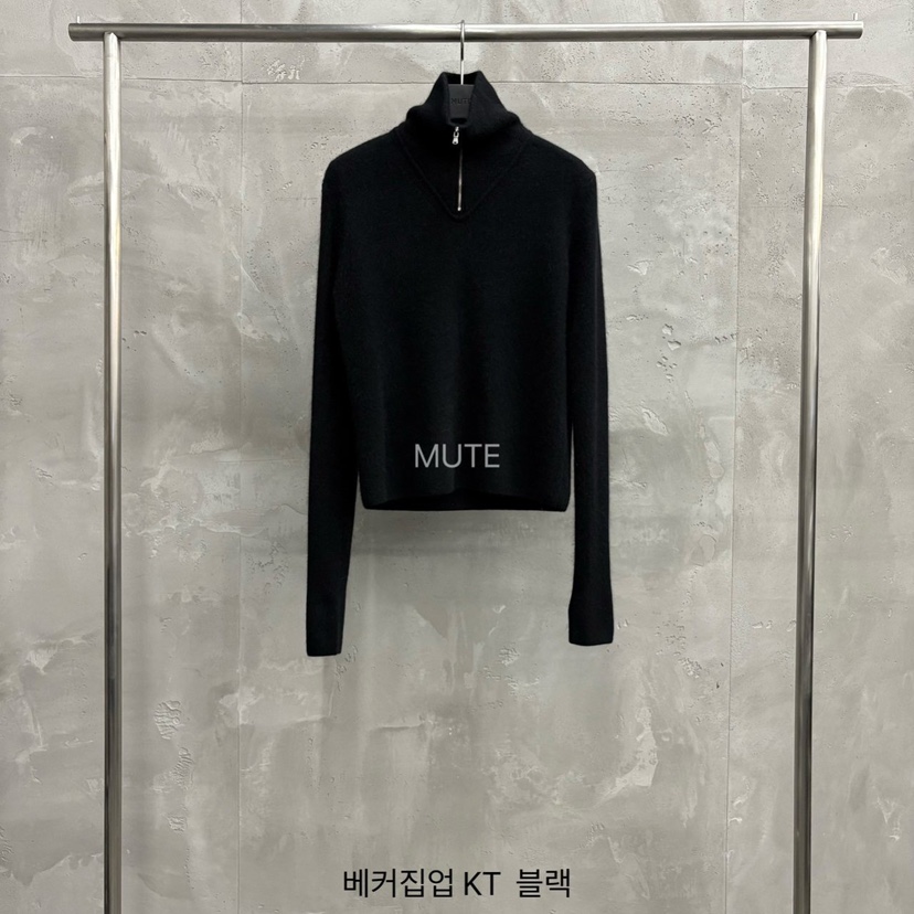 MUTE-P東大門㊣實拍女士新品25秋冬真品熱賣職業針織衫拉鏈MUTE針織衫圖色4