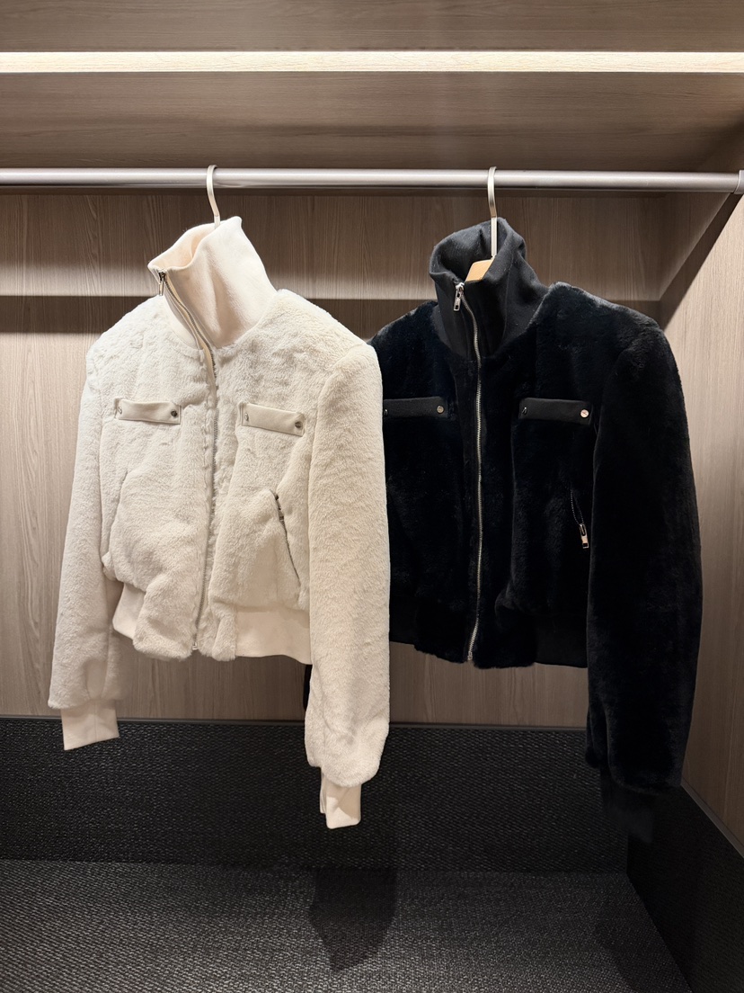 CLOTH東大門㊣實拍女士新款職業時尚真品25秋冬夾克毛絨高領CLOTH夾克