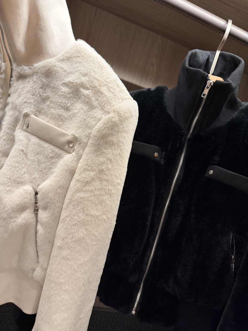 CLOTH東大門㊣實拍女士新款職業時尚真品25秋冬夾克毛絨高領CLOTH夾克