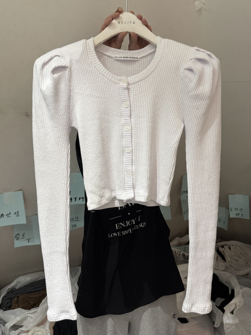 BELITA-L東大門㊣代購女裝新款推薦時尚休閑職業針織衫開衫BELITA-L針織衫圖色1