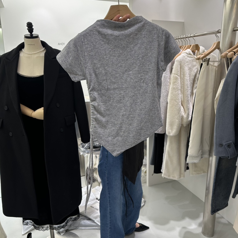 AHOY韓國直郵㊣女裝新品時尚休閑熱賣人氣推薦25秋冬真品T恤AHOYT恤圖色1