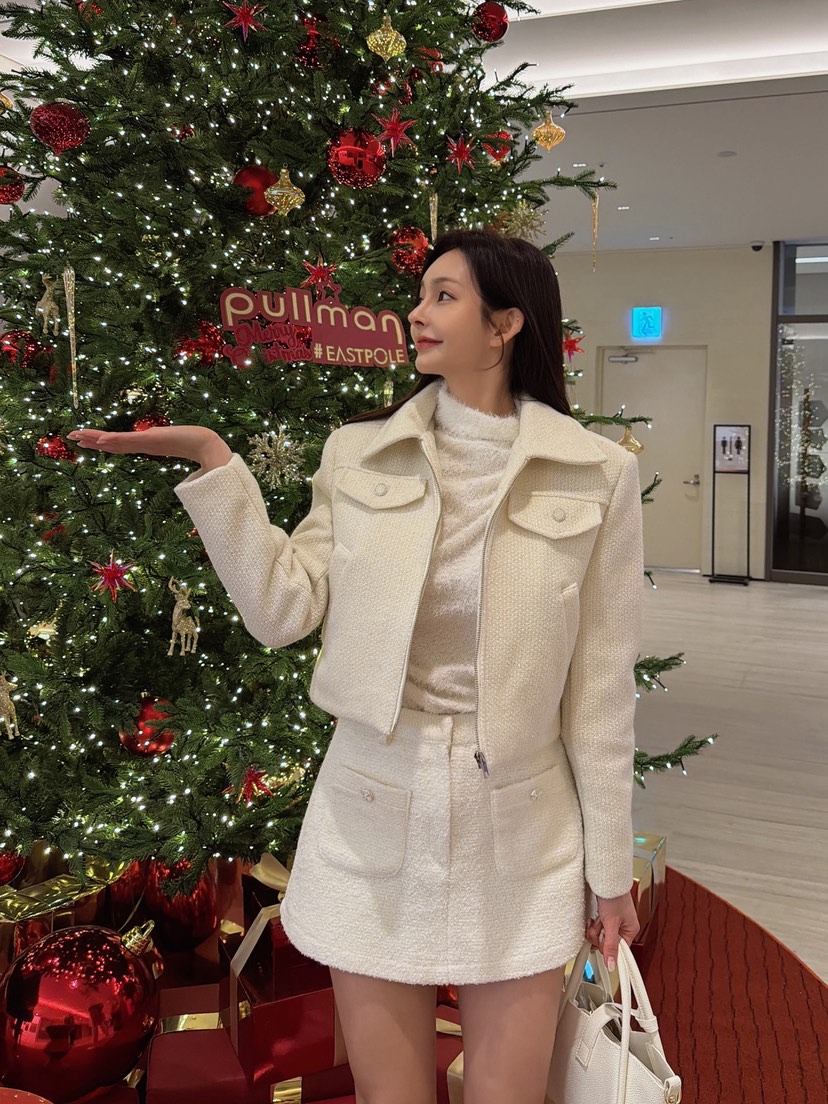 CLOTH東大門㊣直郵女裝新款25秋冬真品職業推薦夾克花呢紐扣CLOTH夾克