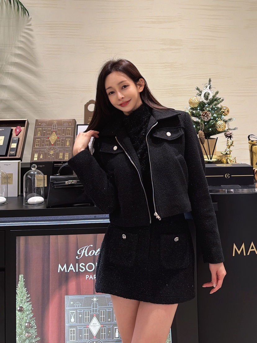 CLOTH東大門㊣直郵女裝新款25秋冬真品職業推薦夾克花呢紐扣CLOTH夾克圖色2