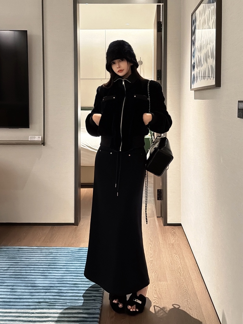 CLOTH韓國代購㊣女士新款職業真品熱賣時尚推薦人氣25秋冬長裙CLOTH長裙