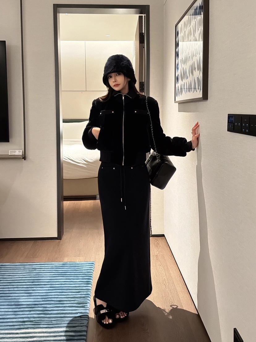 CLOTH韓國代購㊣女士新款職業真品熱賣時尚推薦人氣25秋冬長裙CLOTH長裙