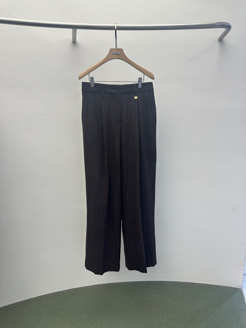 WIDA-P韓國代購㊣女裝新品休閑職業人氣推薦真品休閑褲羊毛WIDA/RENEJ休閑褲圖色2棕色