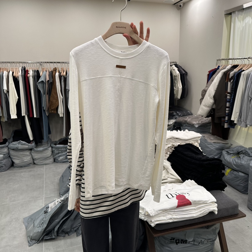 URBANSTORY/REMAKING東大門㊣代購女裝新品真品推薦長袖T恤Remaking/URBANSTORY長袖T恤圖色1