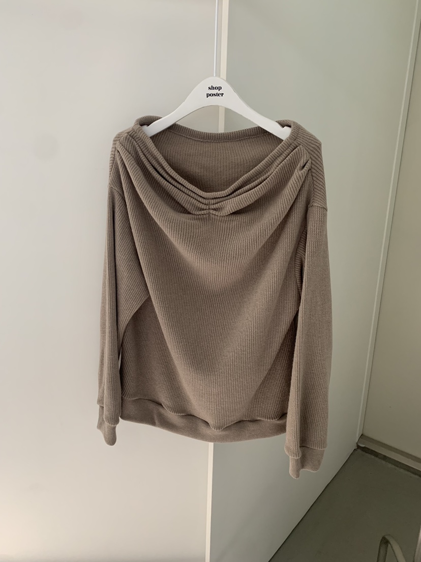 SHOP POSTER韓國代購㊣女裝新款真品人氣25秋冬職業長袖T恤SHOP_POSTER長袖T恤圖色2