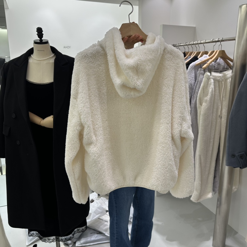 AHOY東大門㊣實拍女裝新款職業時尚推薦休閑夾克連帽拉鏈衫AHOY夾克