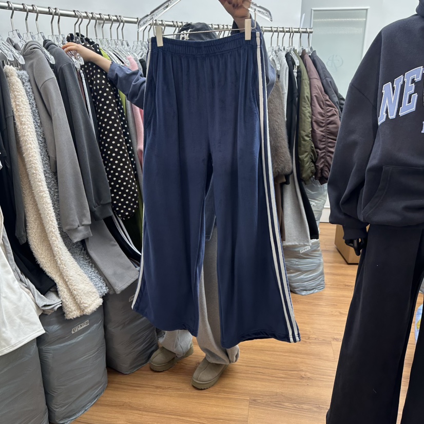 GABIZON東大門㊣直郵女裝新款25秋冬人氣時尚休閑褲加絨貂皮GABIZON休閑褲圖色1