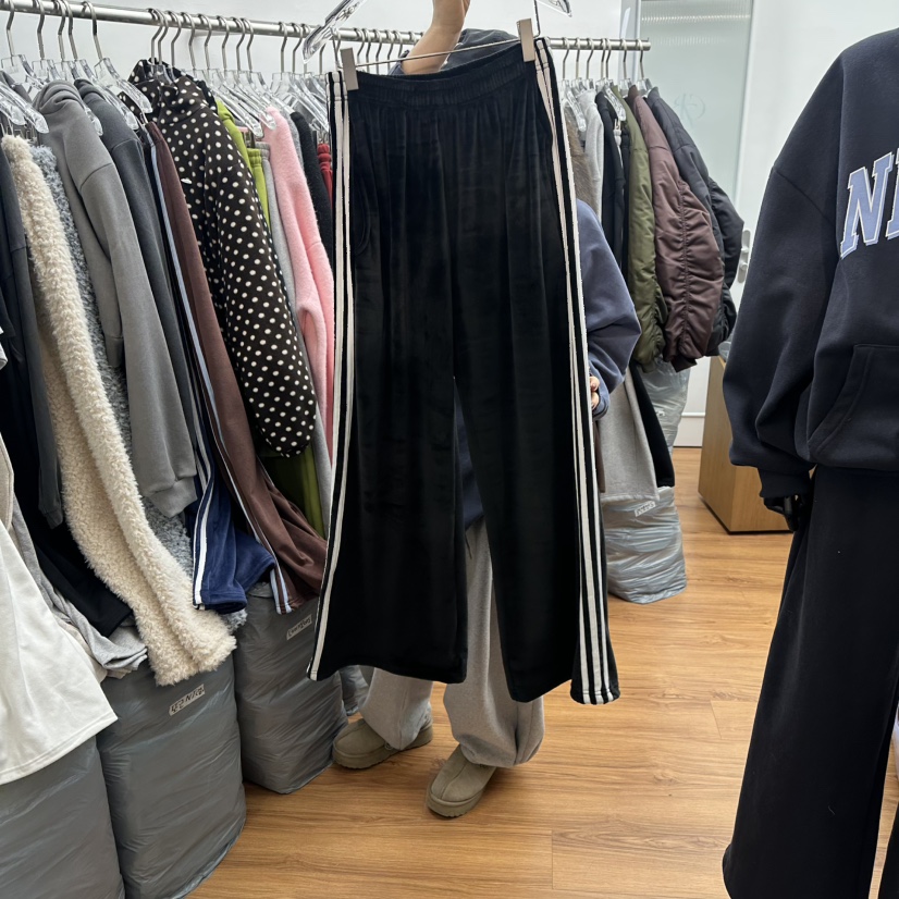 GABIZON東大門㊣直郵女裝新款25秋冬人氣時尚休閑褲加絨貂皮GABIZON休閑褲圖色3