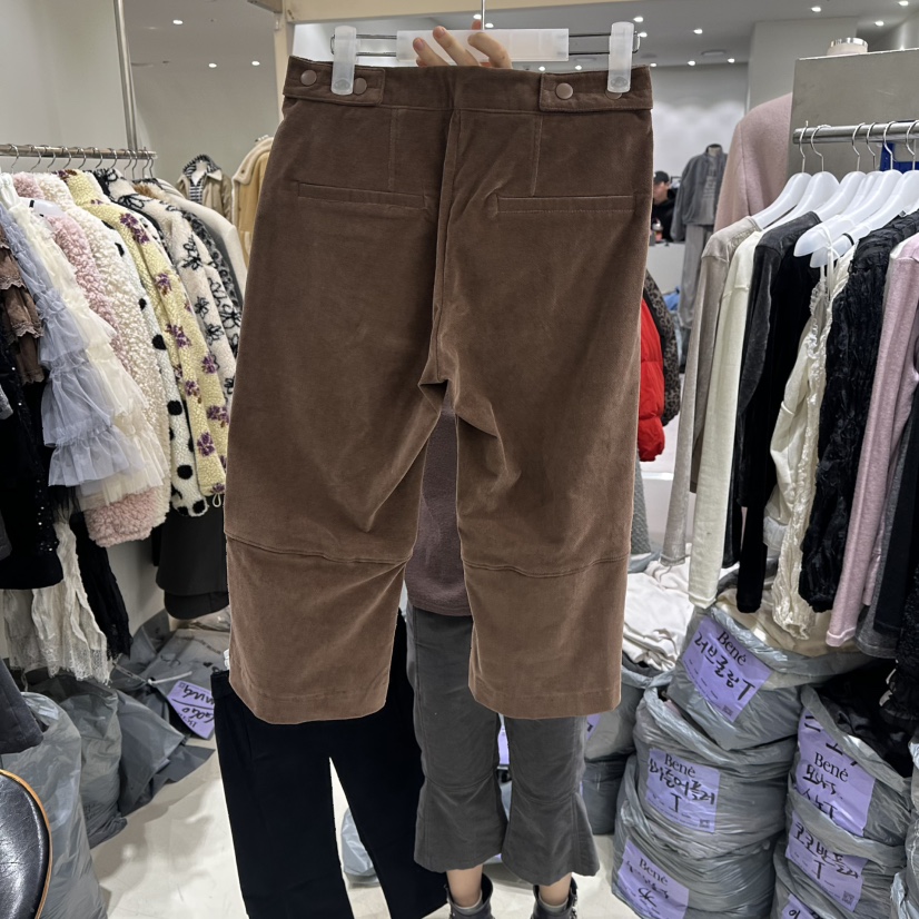 BENE東大門㊣直郵女士新款真品熱賣人氣休閑休閑褲天鵝絨加絨BENE休閑褲