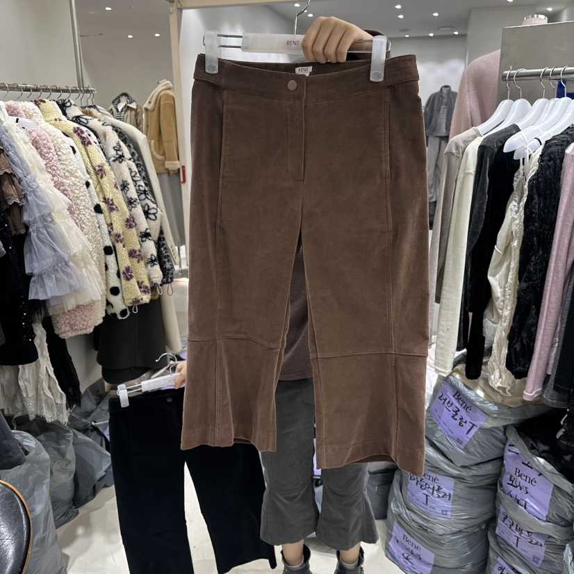 BENE東大門㊣直郵女士新款真品熱賣人氣休閑休閑褲天鵝絨加絨BENE休閑褲圖色2