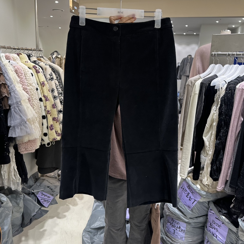 BENE東大門㊣直郵女士新款真品熱賣人氣休閑休閑褲天鵝絨加絨BENE休閑褲圖色3