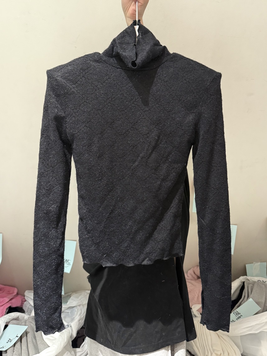 BELITA-L韓國代購㊣女士新款熱賣推薦時尚長袖T恤蕾絲絲絨BELITA-L長袖T恤圖色2