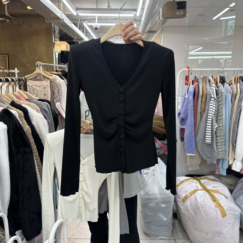 SAGE BRUSH韓國直郵㊣女裝新品熱賣推薦休閑長袖T恤褶皺絨SAGE BRUSH長袖T恤圖色3