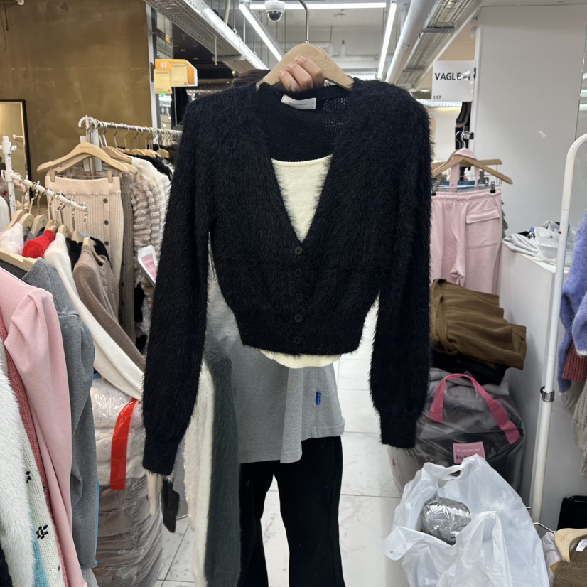 SAGE BRUSH韓國直郵㊣女士新品25秋冬熱賣人氣毛衣假兩件貂絨SAGE BRUSH毛衣圖色4