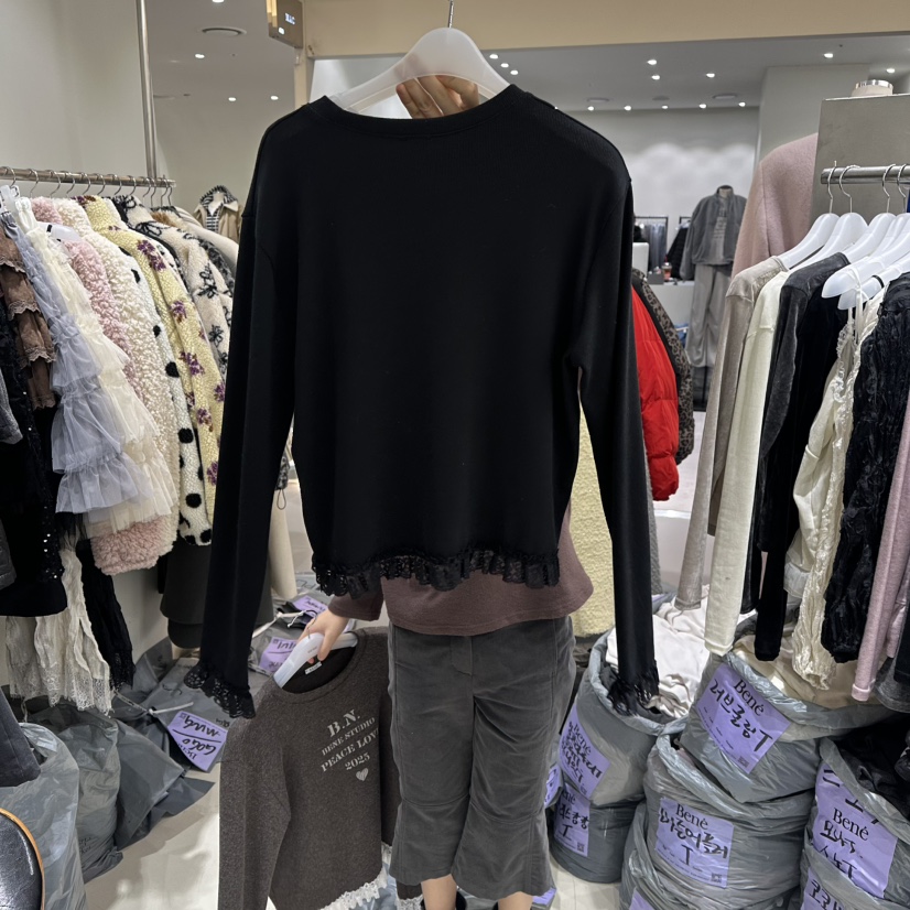 BENE東大門㊣直郵女士新品人氣熱賣25秋冬推薦休閑職業長袖T恤BENE長袖T恤