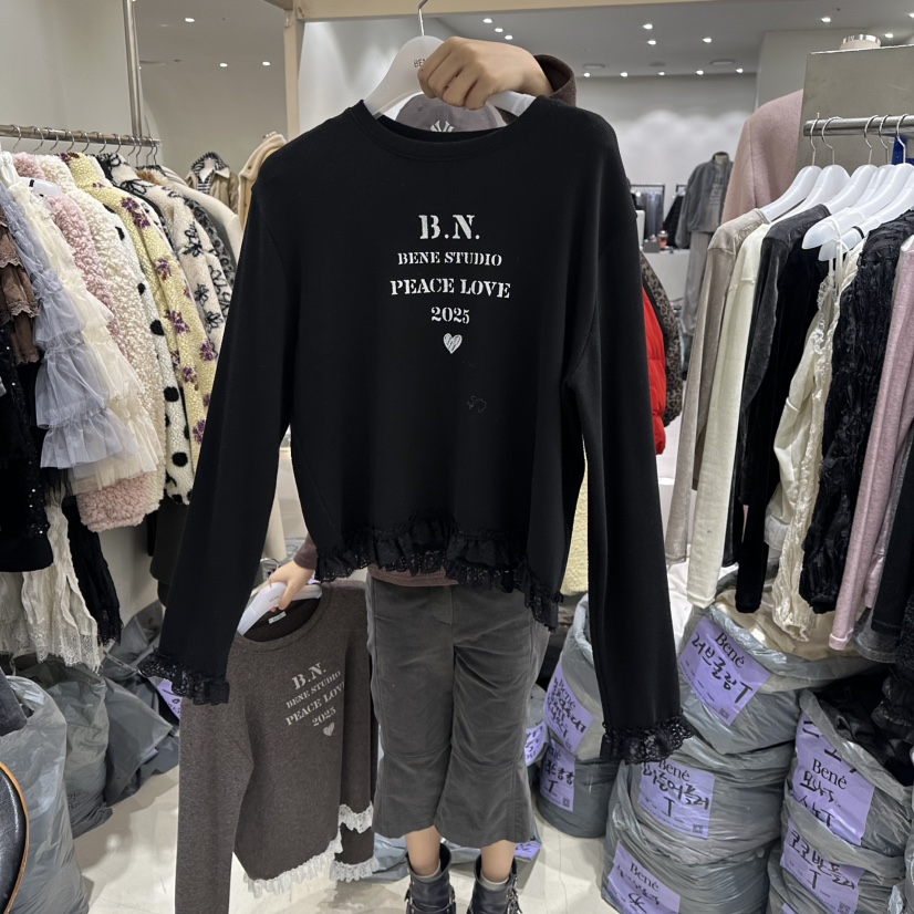 BENE東大門㊣直郵女士新品人氣熱賣25秋冬推薦休閑職業長袖T恤BENE長袖T恤圖色4