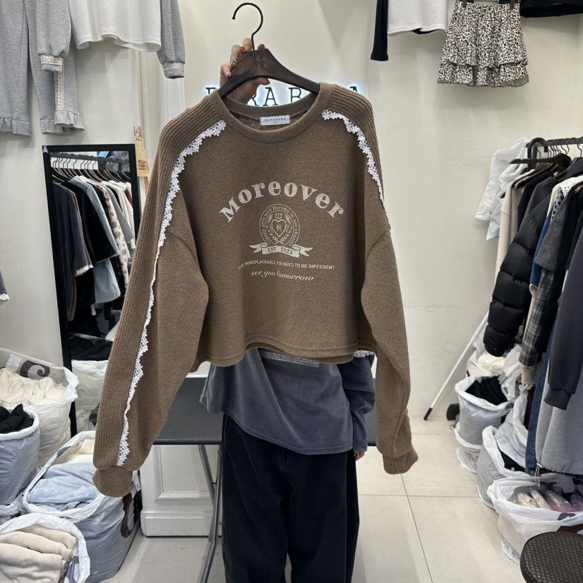 BORA BORA韓國代購㊣女士新品推薦時尚人氣休閑25秋冬衛衣BORA BORA衛衣圖色1