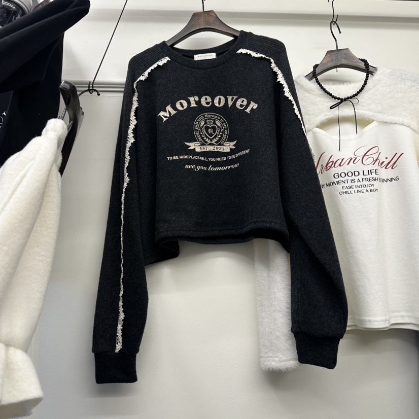 BORA BORA韓國代購㊣女士新品推薦時尚人氣休閑25秋冬衛衣BORA BORA衛衣圖色2