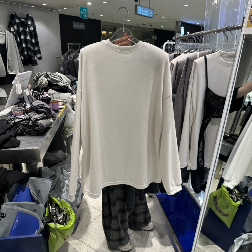 HERTZ-P韓國直郵㊣女士新款休閑人氣時尚職業熱賣推薦長袖T恤HERTZ-P長袖T恤