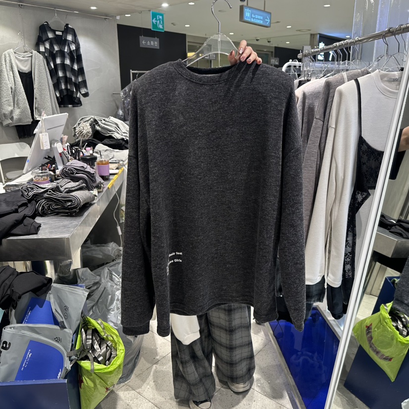 HERTZ-P韓國直郵㊣女士新款休閑人氣時尚職業熱賣推薦長袖T恤HERTZ-P長袖T恤圖色3