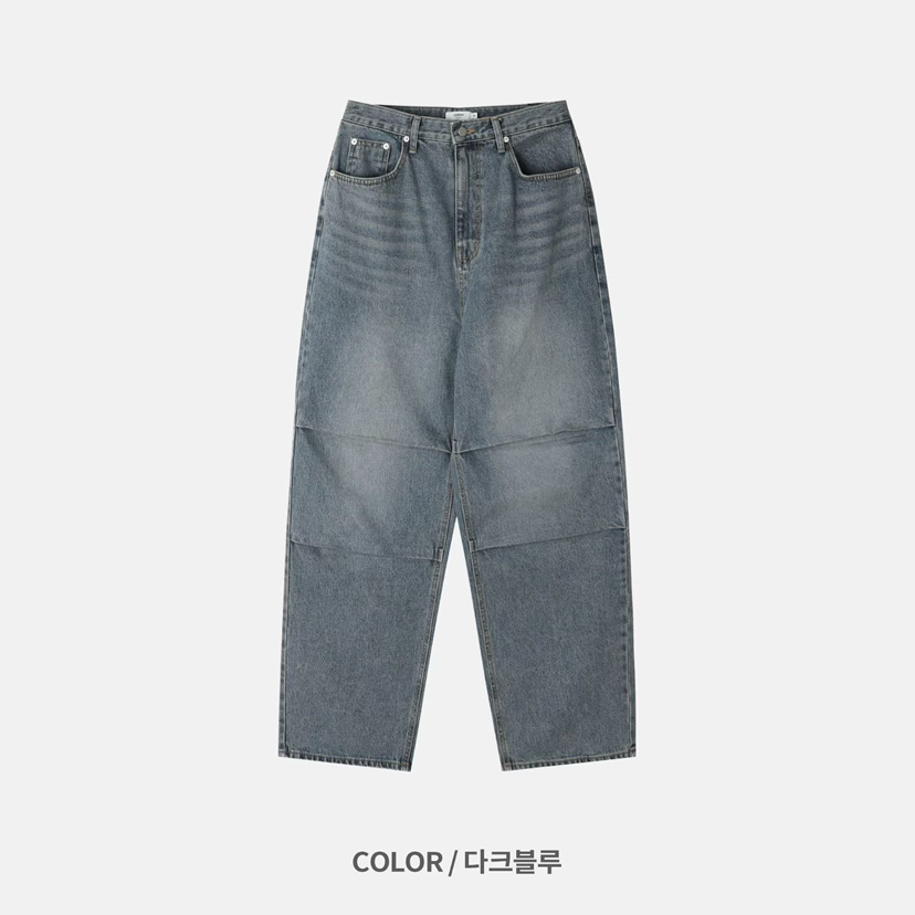 LEROY韓國代購㊣女士新品時尚熱賣推薦休閑25秋冬職業牛仔褲LEROY牛仔褲圖色1