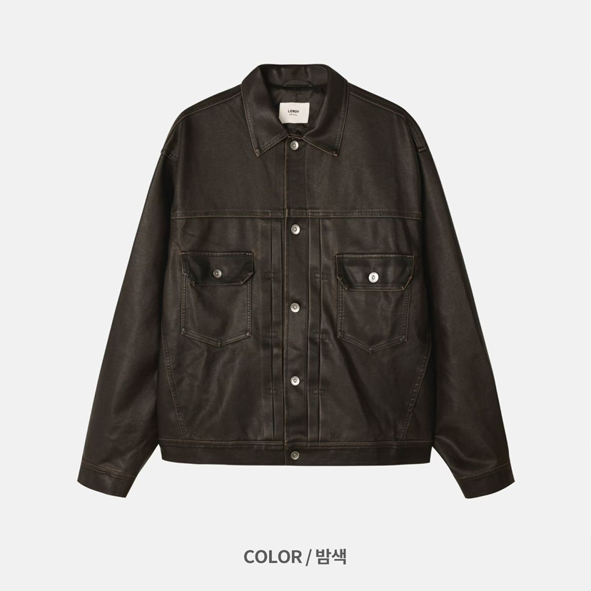 LEROY韓國直郵㊣女裝新品熱賣時尚人氣職業休閑推薦25秋冬夾克LEROY夾克圖色1