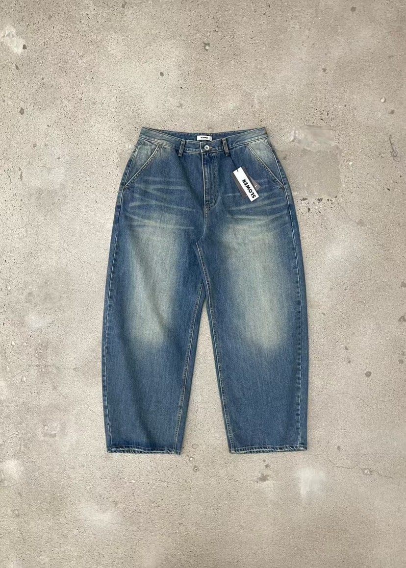 SLOWER東大門㊣實拍女士新款推薦熱賣休閑人氣時尚25秋冬牛仔褲SLOWER牛仔褲圖色1