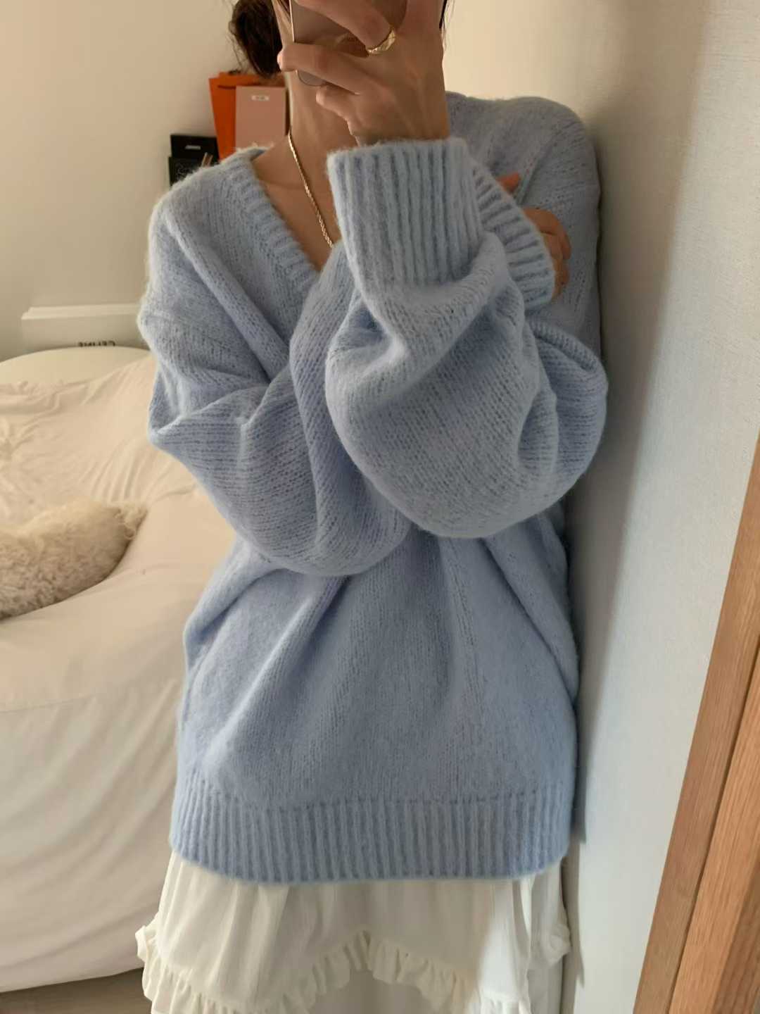 FEVER東大門㊣實拍女裝新品25秋冬時尚熱賣真品推薦休閑針織衫FEVER針織衫圖色2