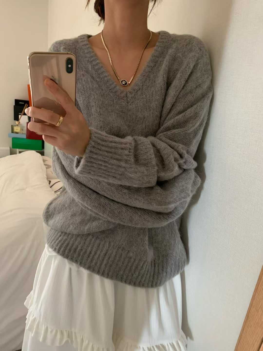 FEVER東大門㊣實拍女裝新品25秋冬時尚熱賣真品推薦休閑針織衫FEVER針織衫圖色3