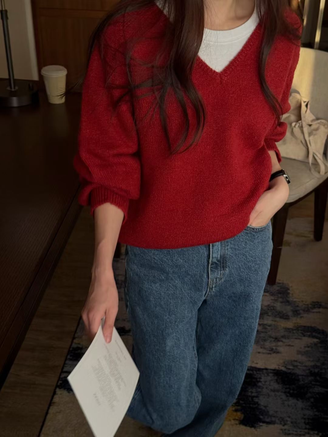 PROPER 프로퍼韓國代購㊣女士新品真品推薦職業時尚針織衫PROPER 프로퍼針織衫圖色1