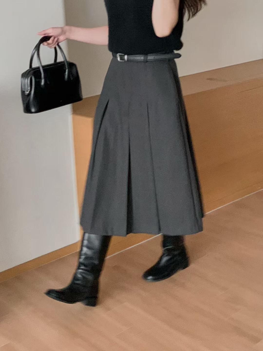 PROPER 프로퍼韓國代購㊣女裝新品休閑真品職業長裙不含腰帶PROPER 프로퍼長裙圖色2